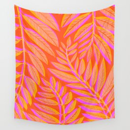 Hot Tropics II - Vertical Pink Orange Palette Wall Tapestry