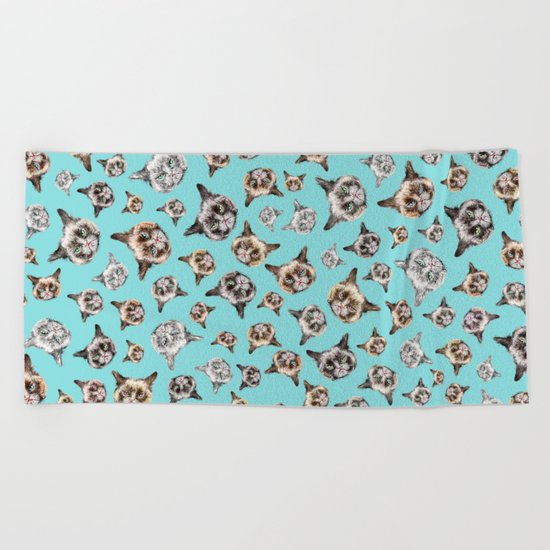 Cat Power Beach Towel