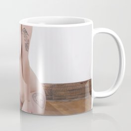 2704s-MS Kneeling Art Nude Model Woman with Tattoos Coffee Mug | Color, Kneelingnude, Chrismaher, Timetattoo, Largebreasts, Ink, Photo, Nude, Beautifullightskin, Beautifulwoman 
