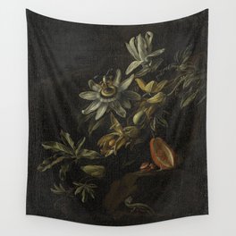Still Life with Passionflowers - Elias van den Broeck (1670 - 1708) Wall Tapestry