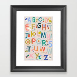 Fun Things Alphabet Framed Art Print