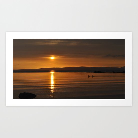 arran sunset Art Print