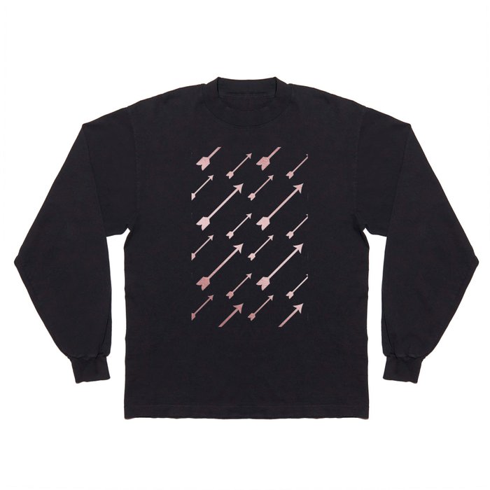 Simply Adventure Arrows in Rose Gold Sunset Long Sleeve T Shirt