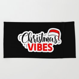 Christmas Vibes Beach Towel