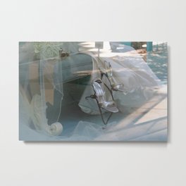 The Shoes. Metal Print | Silver, Shoes, Strappy, Couture, Window, Photo, Wedding, Reflections, Gorgeousness, Digital 