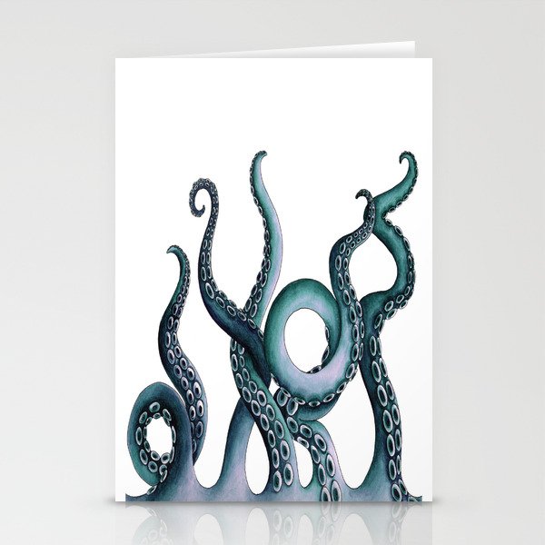 Kraken Teal Stationery Cards