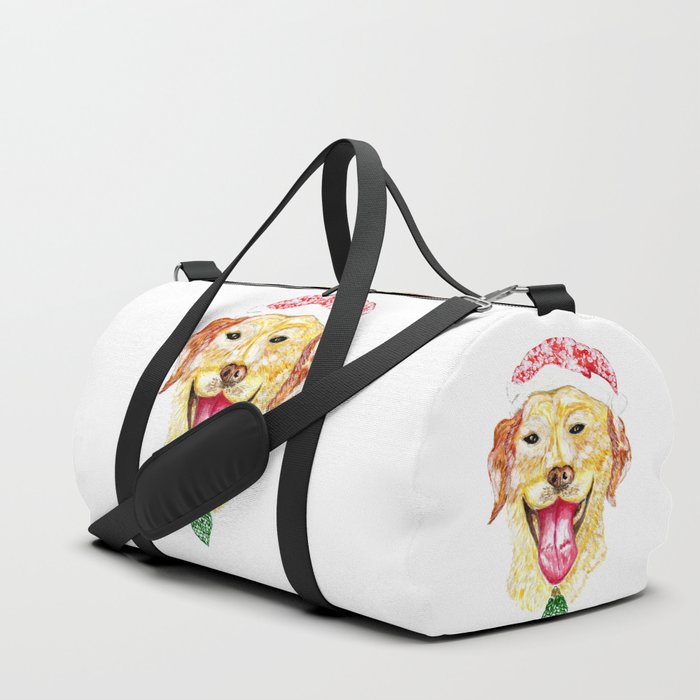 Cute Christmas Dog Duffle Bag By Annartshock Society6 Cute Christmas Dog Duffle Bag