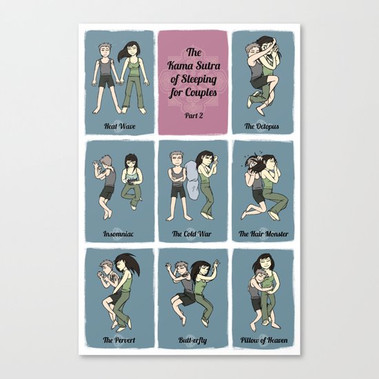 The Kama Sutra of Sleeping for Couples Part 2 Canvas Print