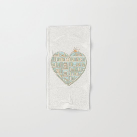 I Heart Books Hand & Bath Towel