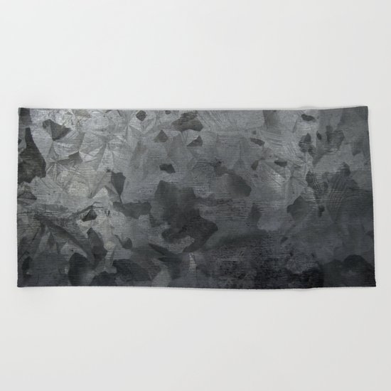 Grey texture Beach Towel