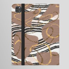 Big brown warp polka dot pattern iPad Folio Case