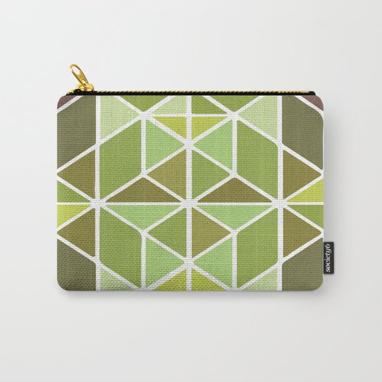 Green Mosaic Carry-All Pouch