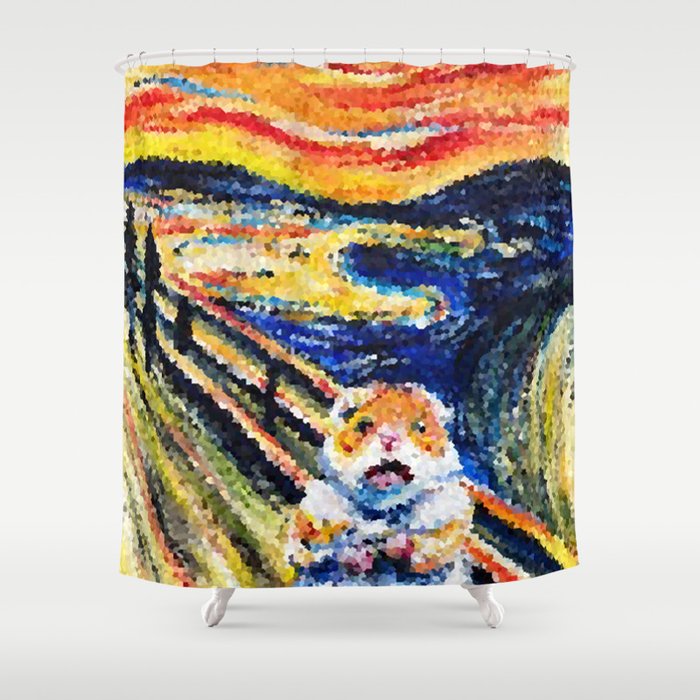 screaming hamster Shower Curtain