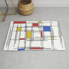 Mondrian Scratch Art 1 Area & Throw Rug