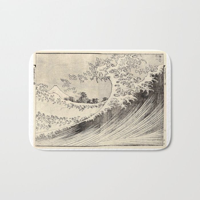 THE GREAT WAVE. HOKUSAI. Bath Mat