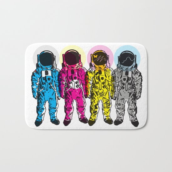 CMYK Spacemen Bath Mat