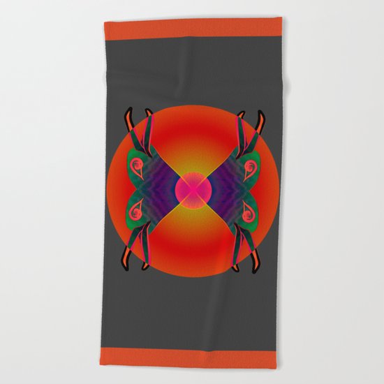 Red Kiss / Love Symbol / Pattern 12-01-17 Beach Towel