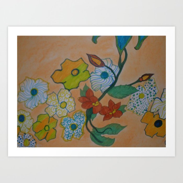 Flowery Chain Art Print