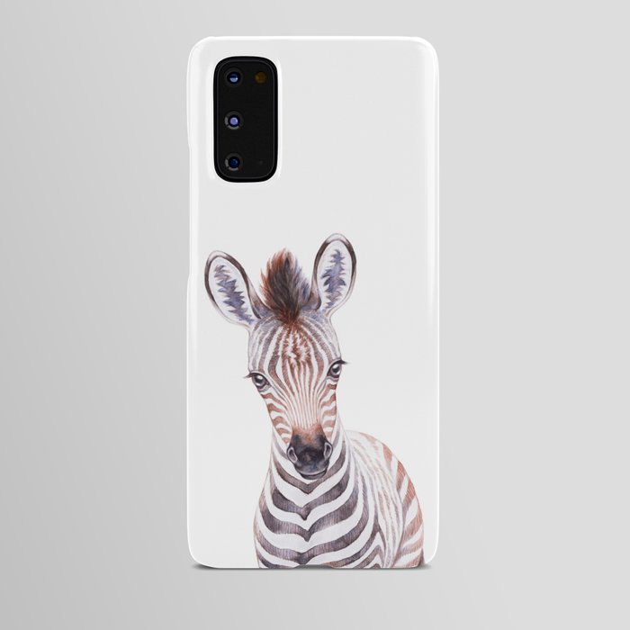 Little Zebra, Safari Baby Animals, Cute Nursery Animals Kids Room Playroom Decor Android Case