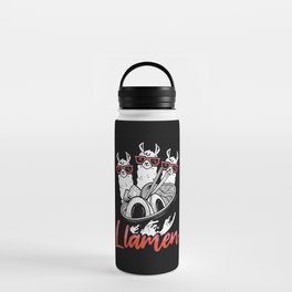 Llama ramen food Water Bottle