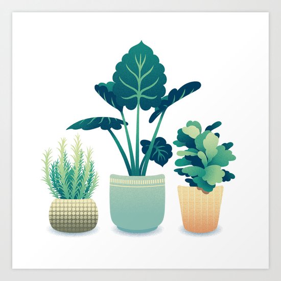 Potted Plants Art Print