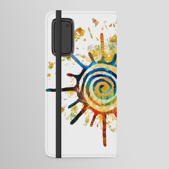 Rising Sun Colorful Symbol Art by Sharon Cummings Android Wallet Case