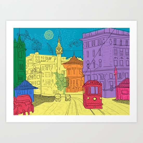 old city Art Print