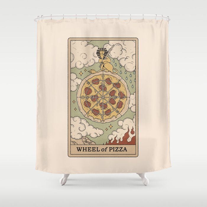 Wheel of Pizza Shower Curtain