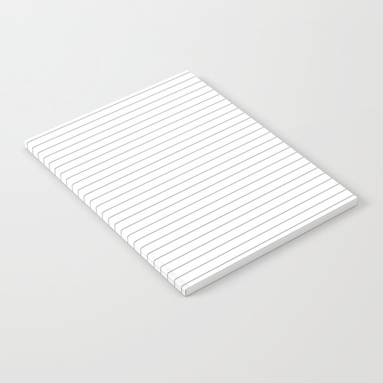 White Black Lines Minimalist Notebook