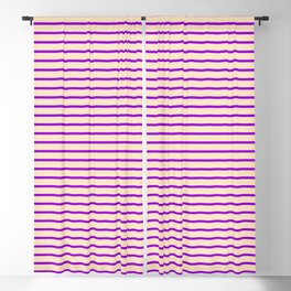 [ Thumbnail: Dark Violet & Bisque Colored Stripes/Lines Pattern Blackout Curtain ]