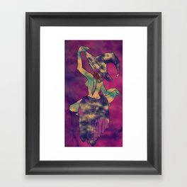 Floating Witch: Psychedelic  Framed Art Print