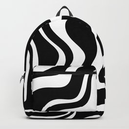 Liquid Swirl Abstract Pattern in Black and White Backpack | Kierkegaard Design, Black And White, Digital, 80S, Monochrome, Pop Art, 70S, Modern, 60S, Retro 