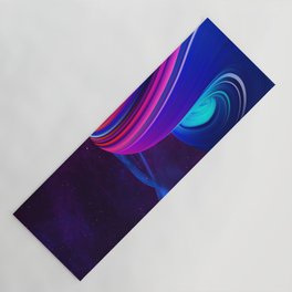 Neon twisted space #3 Yoga Mat