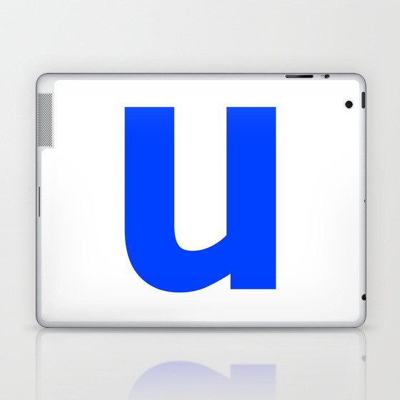letter U (Blue & White) Laptop & iPad Skin