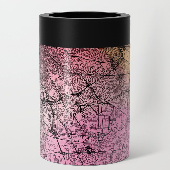 colorful Louisville city map Can Cooler