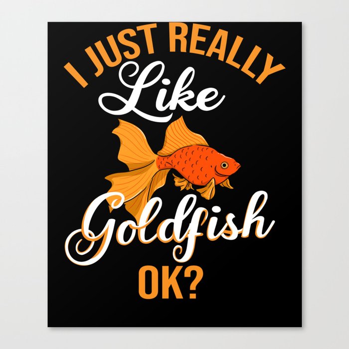 Goldfish Oranda Tank Food Bowl Aquarium Canvas Print