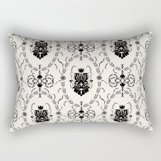 Seamless wallpaper background floral vintage Rectangular Pillow