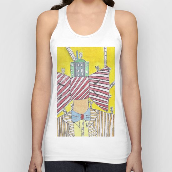 "Bows" Acrylic On Canvas Unisex Tank Top