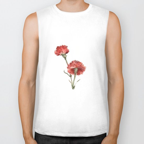 Red Picotee Biker Tank