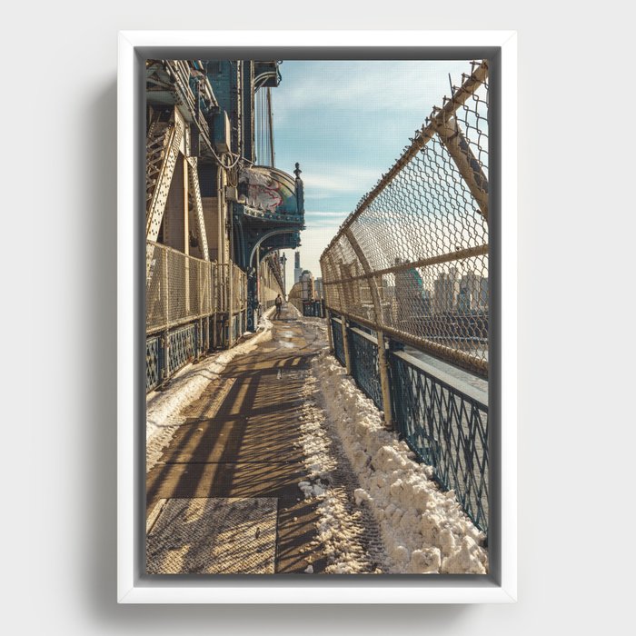 Manhattan Bridge | New York City Travel Photography Framed Canvas