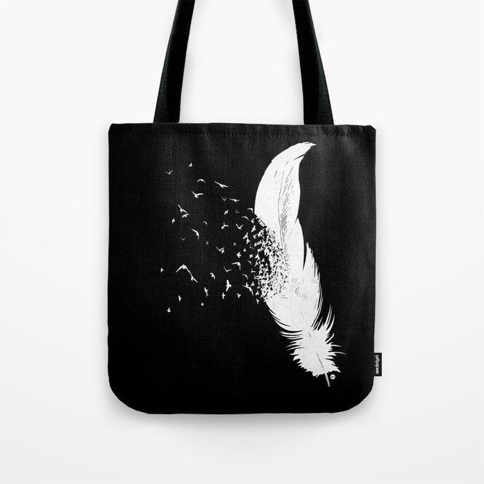 Birds of a Feather (Black) Tote Bag