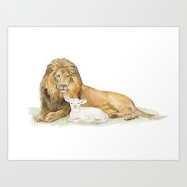 Watercolor Lion Art Prints For Any Decor Style Society6