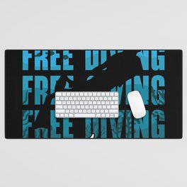 Free Diving Is My Lifestyle Apnoe Dive Freediver Desk Mat