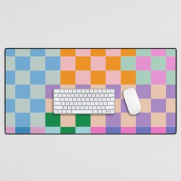 Checkerboard Collage Desk Mat