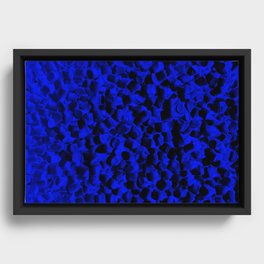 Deep blue sea of marshmallows Framed Canvas