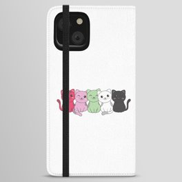 Androgynous Flag Pride Lgbtq Cute Cats iPhone Wallet Case