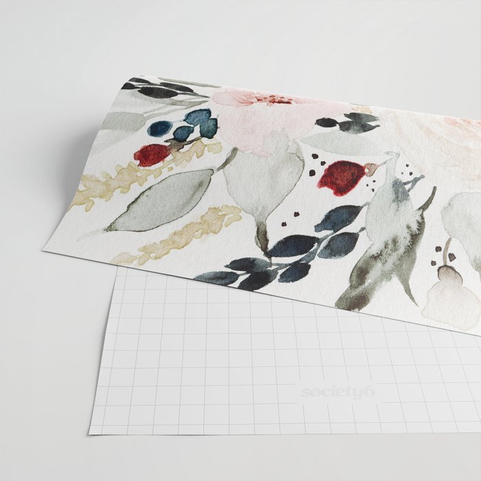 Loose Watercolor Bouquet Wrapping Paper by Shealeen Louise