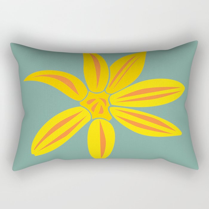 Utah Wildflower Yellow Arnica Rectangular Pillow