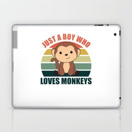 Just A Boy who loves Monkeys Sweet Monkey Laptop Skin