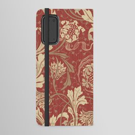 Walter Crane Teazle Rust Red Art Nouveau Floral Android Wallet Case